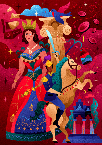 Queen Victoria - Royal Disease abstract adobe illustrator army blood cells design england genes geometric hemophilia horse illustration medical pattern queen royal royality united kingdom vector victoria