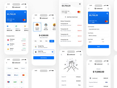 Mobile Banking - Lookscout Design System android clean design ios layout lookscout mobile responsive ui user interface ux