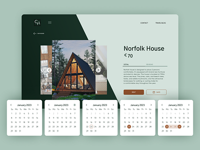 Design Concept: Booking Calendar UI calendar dashboard design figma green house inspiration layot webdeveloper websitedesign