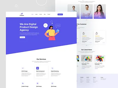 Digital Marketing Agency Landing Page app branding creative agency design digital agency digital marketing agency illustration landing page landing page design marketing ui design uiux website design