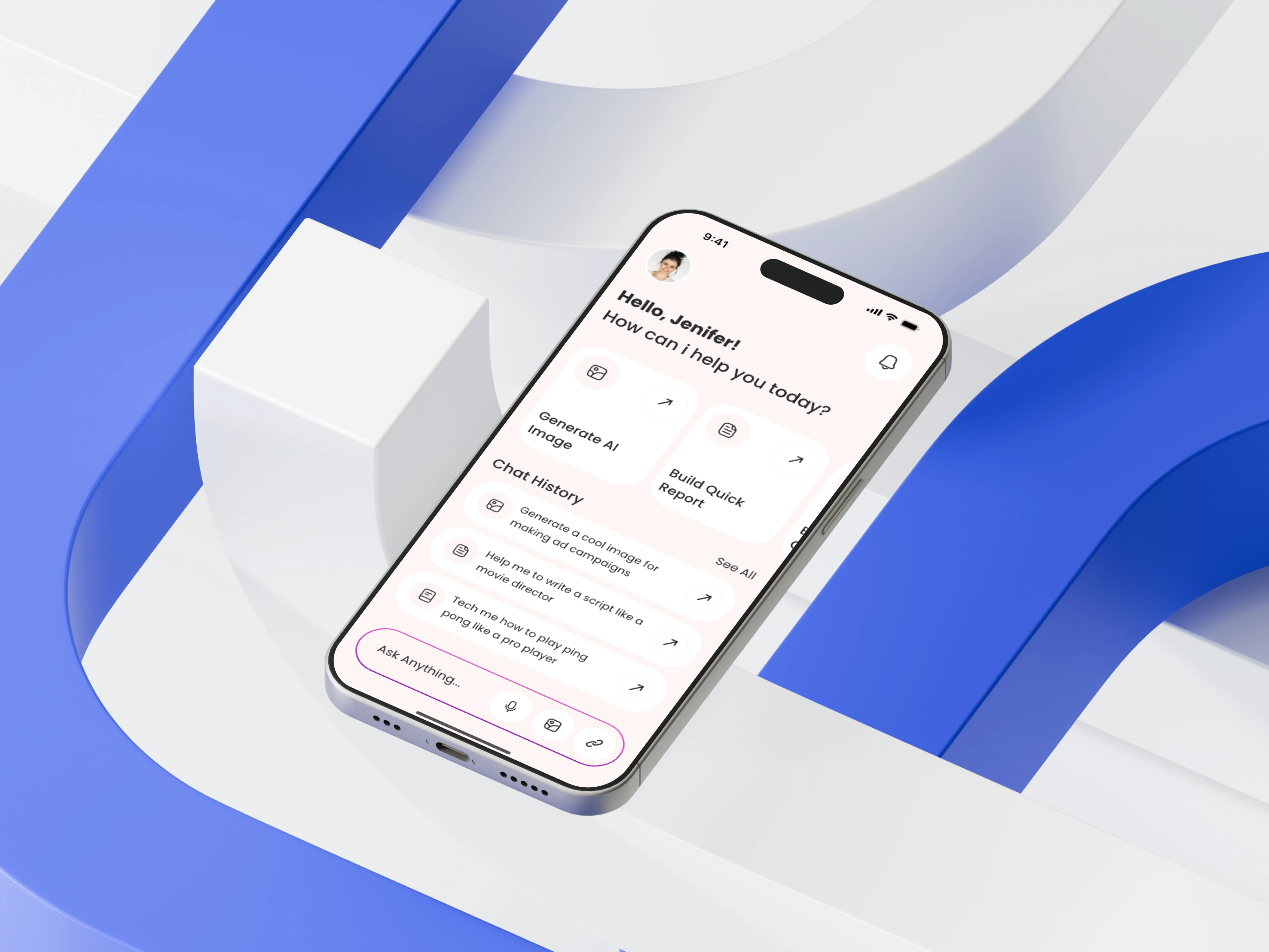 Example of Ai Chatbot Mobile App Design/Redesign