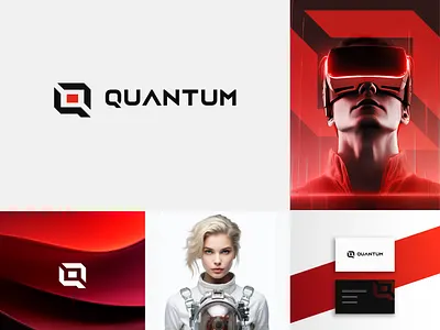 Quantum - Strong brand mark adobe illustrator brand identity brand style guide branding branding designer branding service fiverr.com graphic design logo logo design logo design service logo designer logomark minimalist branding minimalist logo modern logo trending design trending logo style visual identity