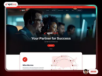 Agent Boost Marketing Service Website UI/UX Design high fidelity design marketing website marketing website design mockup modern modern design responsive design ui design ui ux design user experience design user interface design ux design web design website design