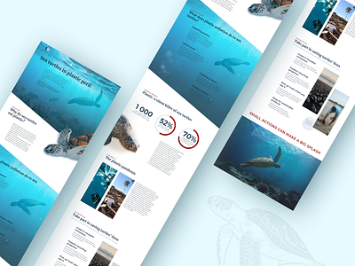 Longread | Article on Sea Turtles article blue design desktop figma inspiration longread turtles webdeveloper