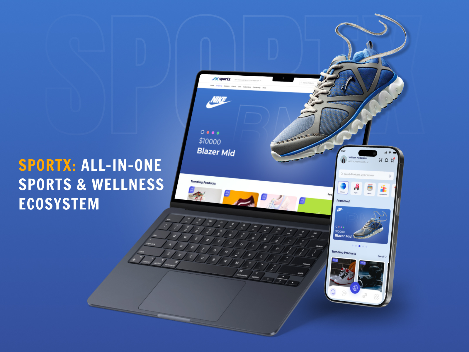 SPORTX – Sports & Wellness Ecosystem Design | Apptechies app design clean ui ecommerce app figma fitness app modern app design sports app uiux web ui wellness app