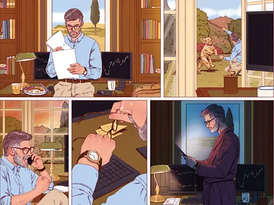 Lifestyles character digital editorial folioart illustration