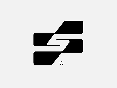 FS, F + S, Abstract Logo brand mark branding corporate logo creative logo eye caching logo f letter logo logo logo mark logo symbol modern monochrome logo negative space s professional logo s s f sell logo sf startup logo unused