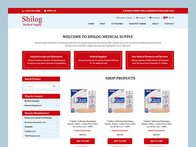 Shilog Medical Supply // Web Design ecommerce health healthcare medical medical supply online online store retail web design