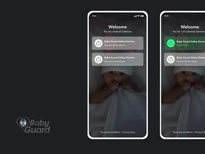 Baby Guard App animation baby dailyui design graphic design mobile mobile app design ui