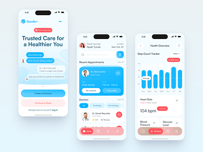 Mobile App for Healthcare app design application application design design graphic design interface ios app ios app design mobile mobile app mobile app design product service startup ui uiux ux