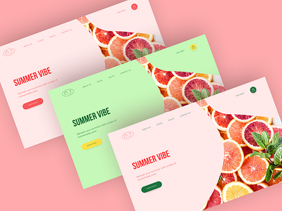 Design Concepts: Landing Page of Juice Shop colorful colors dailyui design desktop figma inspiration landing page shop webdeveloper websitedesign