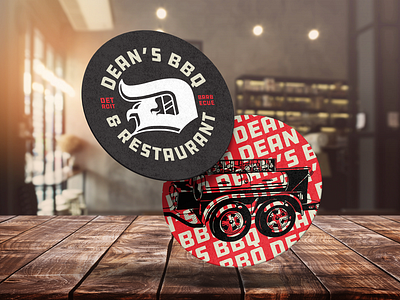 Dean' BBQ & Restaurant Concept bar bbq branding design detriot logo restaurant vector