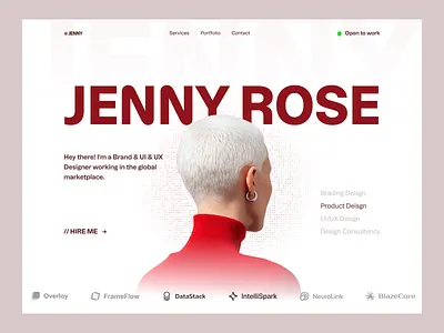 Portfolio Landing Page Hero Section Design agency landing page clean ui hero design hero section hero section redesign hero ui home page design landing page personal landing page personal website portfolio portfolio design portfolio hero portfolio landing page template design visual design website website design