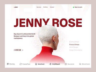 Portfolio Landing Page Hero Section Design agency landing page clean ui hero design hero section hero section redesign hero ui home page design landing page personal landing page personal website portfolio portfolio design portfolio hero portfolio landing page template design visual design website website design