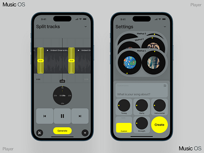 Split tracks Mix ai android dashboard design homepage illustration interface ios iphone mobile nothing os simpl