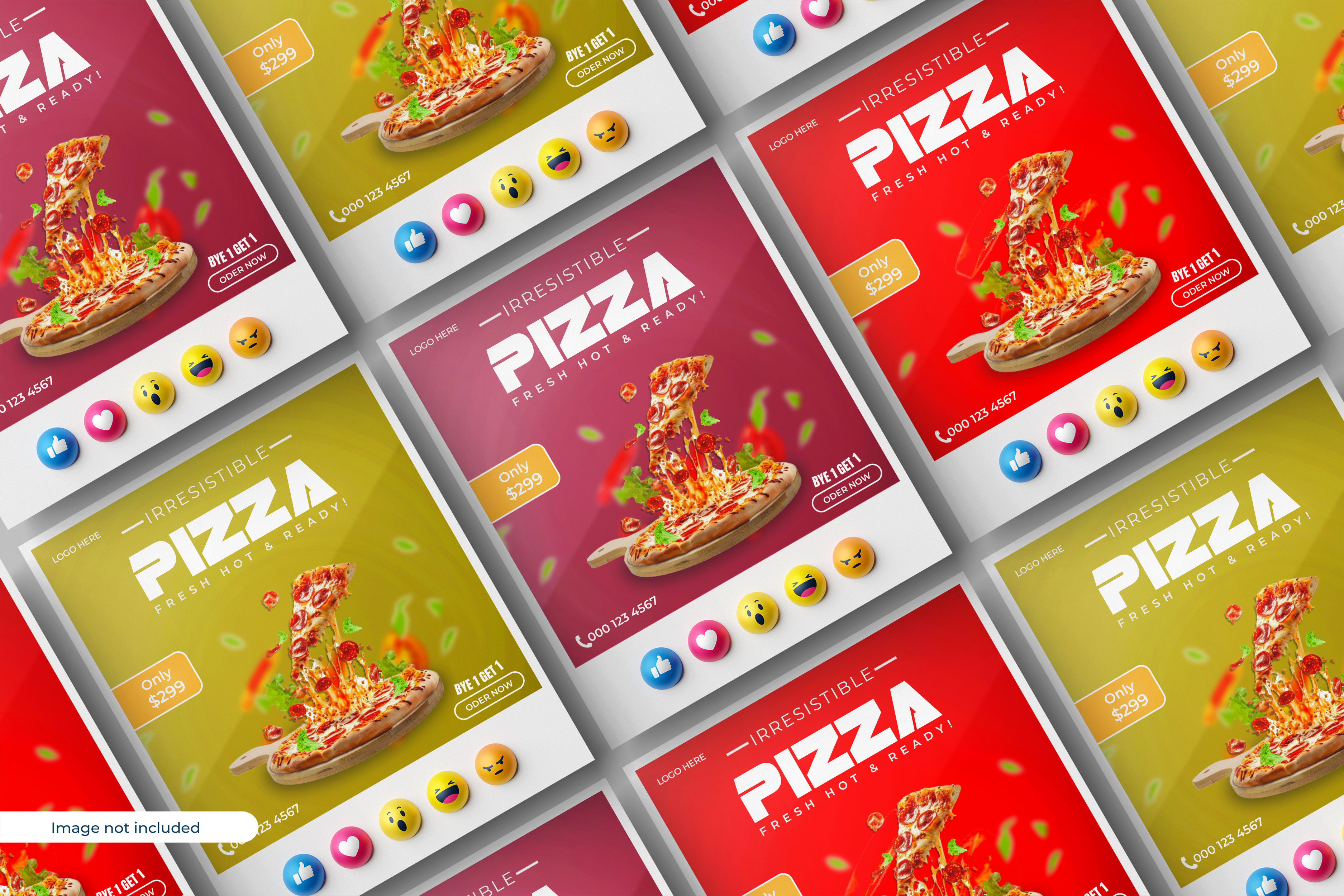 Social Media Food Product Poster Design branding design foodbranding foodpromotedesign graphic design pizza poster socialmedia