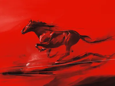 Dark Horse adobe digitalillustration drawing horse illustration marcou red