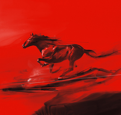 Dark Horse adobe digitalillustration drawing horse illustration marcou red