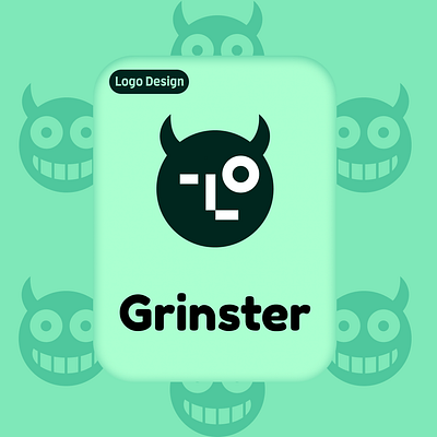 Grinster Logo Flip Animation — Motion Practice animation bgmdn illustration jitter logo motion graphics
