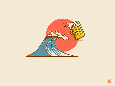 Beer and Surf beach beach art beach brand beer beer art beer brand hand drawn surf surf apparel surf art surf brand surfboard surfboard art surfing surfing art tropical tropical art tropical brand wave wave art