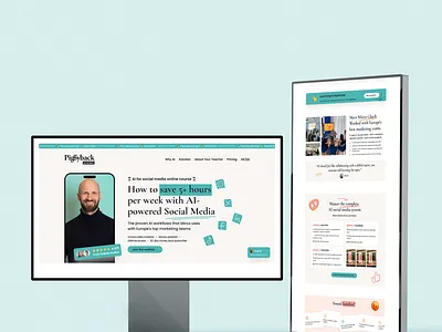 Piggyback Website Design adobe xd creative web design figma framer frontend development interaction design landing page mobile design prototyping responsive design uiux design user experience user interface web app design web design webflow website development wireframing wordpress