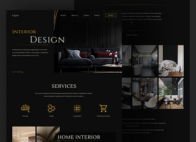 Locus / Interior Design Studio Concept Website figma interactiondesign ui ux webdesign