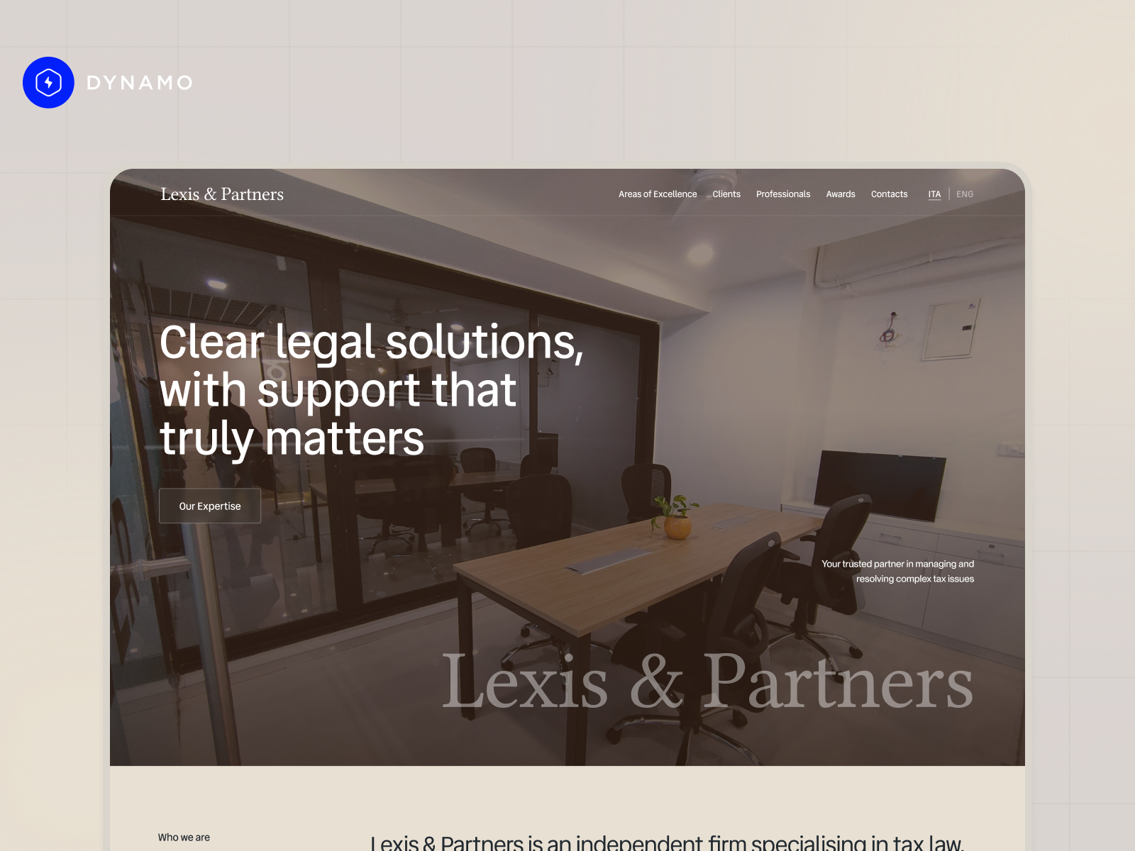 Example of Legal Services Website Concept