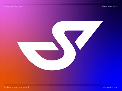 S: logomark_for sale b2b bold branding calligraphy custom flow future graphic design iconic lettering logo logomark modern s s letter script startup tech type unique