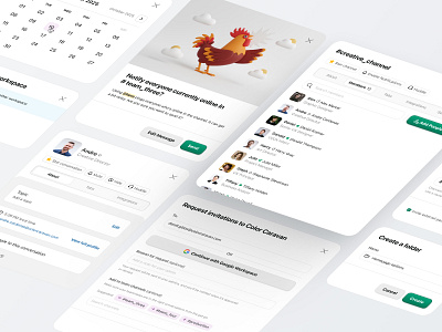Slack Modals app app design clean component components confirmation design interface minimal modal overlay pop up saas ui ui component ui design uiux user interface ux