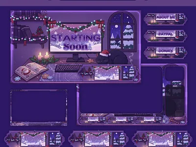 Christmas Snow Animated Stream Package Twitch kick overlays animated pack stream animated screens design facam kick overlay kick screens kick stream animated overlay live stream overlay overlay kick overlay twitch pack stream overlay stream stream design stream overlay stream pack streamer streamlive twitch twitch overlay