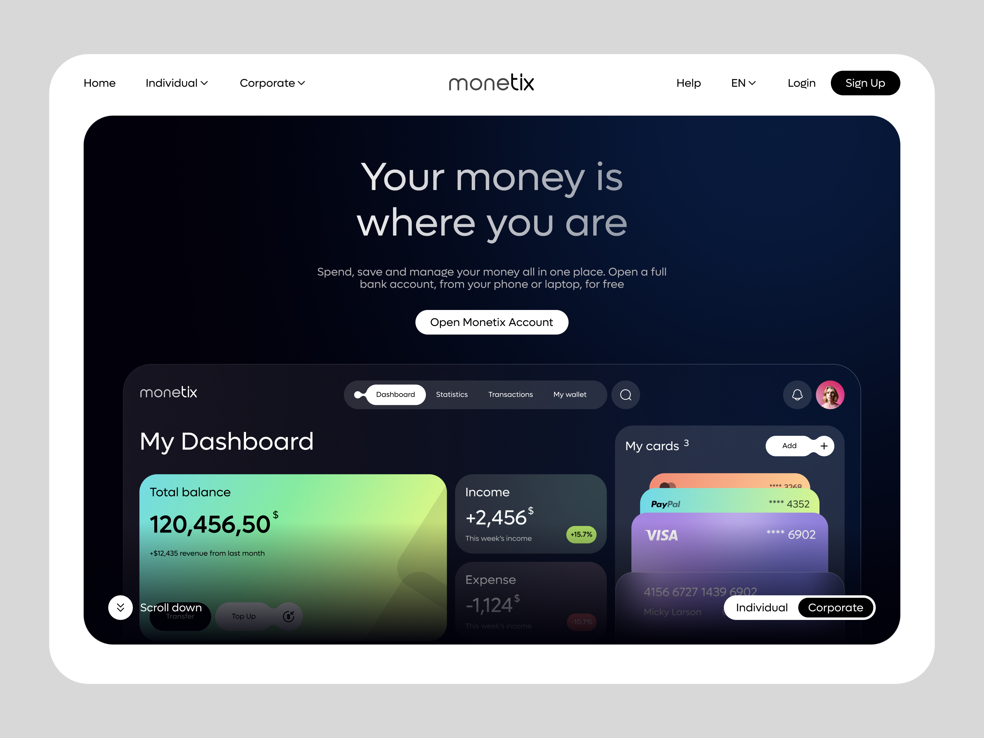 Example of Landing Page: Web Design