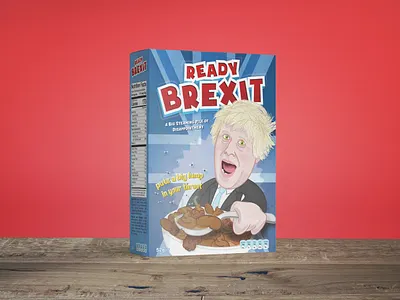 Ready Brexit Cereal bold typography boris johnson brexit cartoon style cereal box colorful vector art comedy illustration concept art detailed illustration editorial illustration funny graphic humor packaging illustration parody design political satire pop culture parody portrait illustration satire illustration social commentary vector illustration