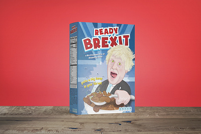 Ready Brexit Cereal bold typography boris johnson brexit cartoon style cereal box colorful vector art comedy illustration concept art detailed illustration editorial illustration funny graphic humor packaging illustration parody design political satire pop culture parody portrait illustration satire illustration social commentary vector illustration