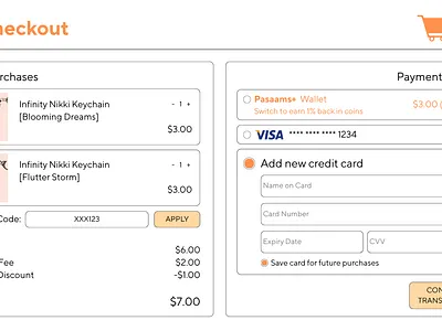 DailyUI #002 - Credit Card Checkout ui