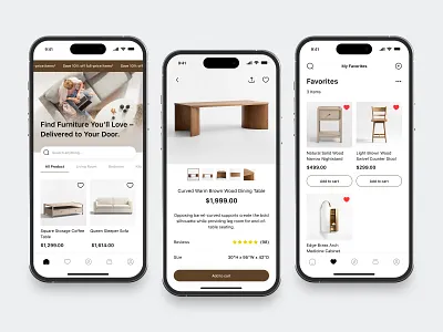 Furniture Shop Mobile App buy design explore fireart fireart studio flat furniture home ios items like list mobile promo ui ux