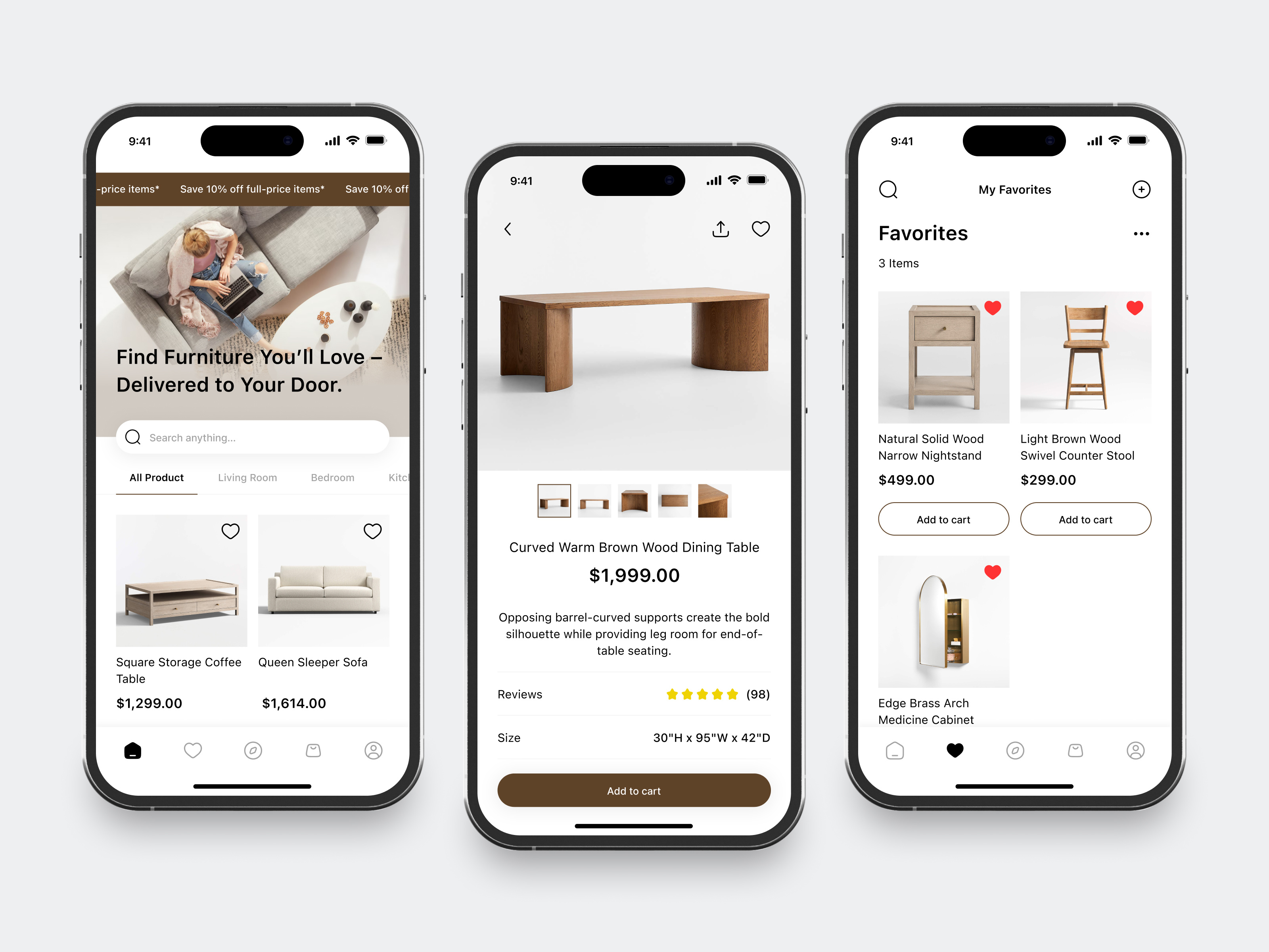 Example of Furniture Shop Mobile App