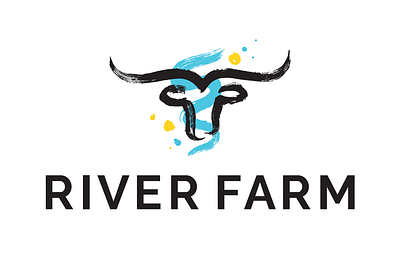 River Farm - Community Logo branding color design farm illustration logo river texture