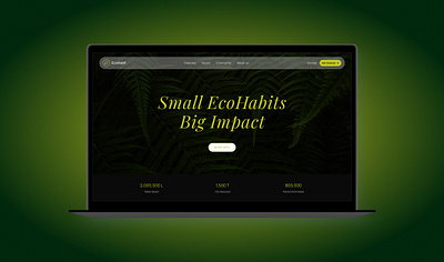 EcoHabit – Sustainable Living graphic design uiux design web design