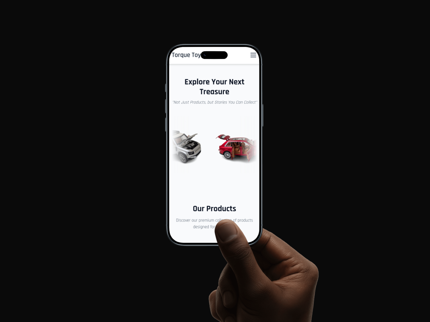 Example of Modern Product Showcase Website UI
