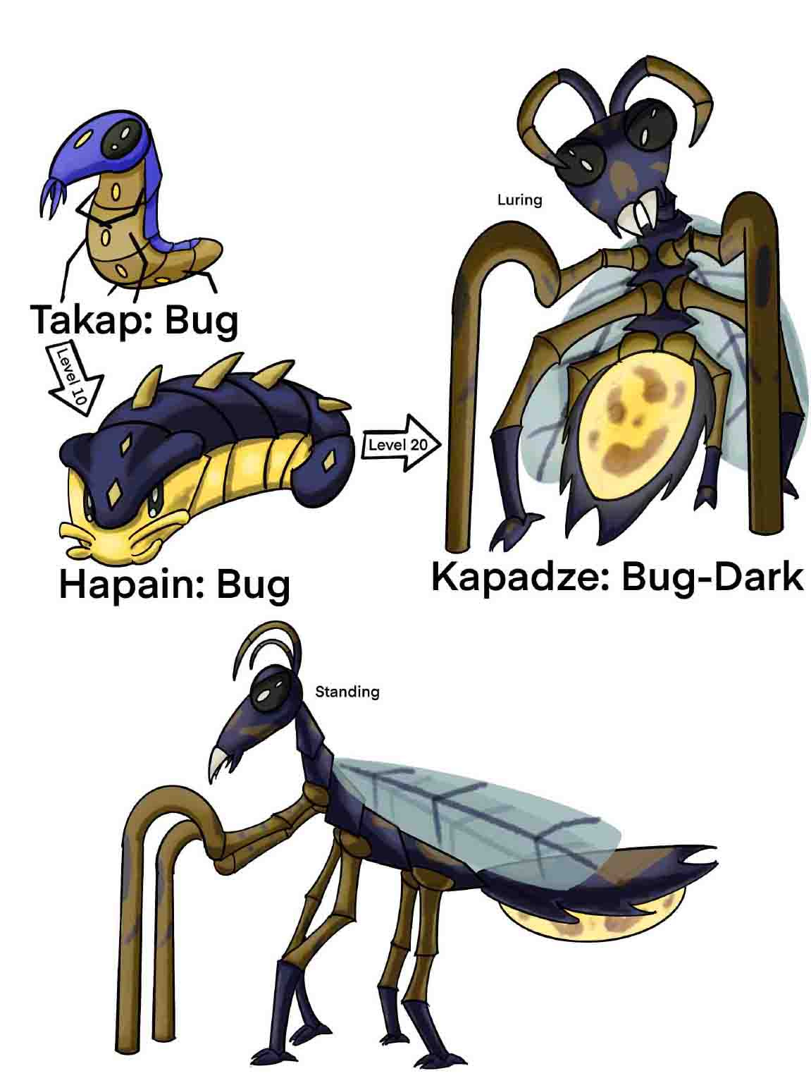 Original Bug-Type Evolution Line illustration pokémon™