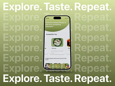 Explore. Taste. Repeat. – Home Screen UI figma graphic design interface ui ux