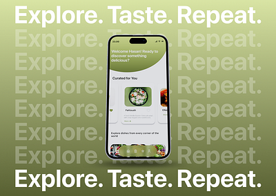 Explore. Taste. Repeat. – Home Screen UI figma graphic design interface ui ux