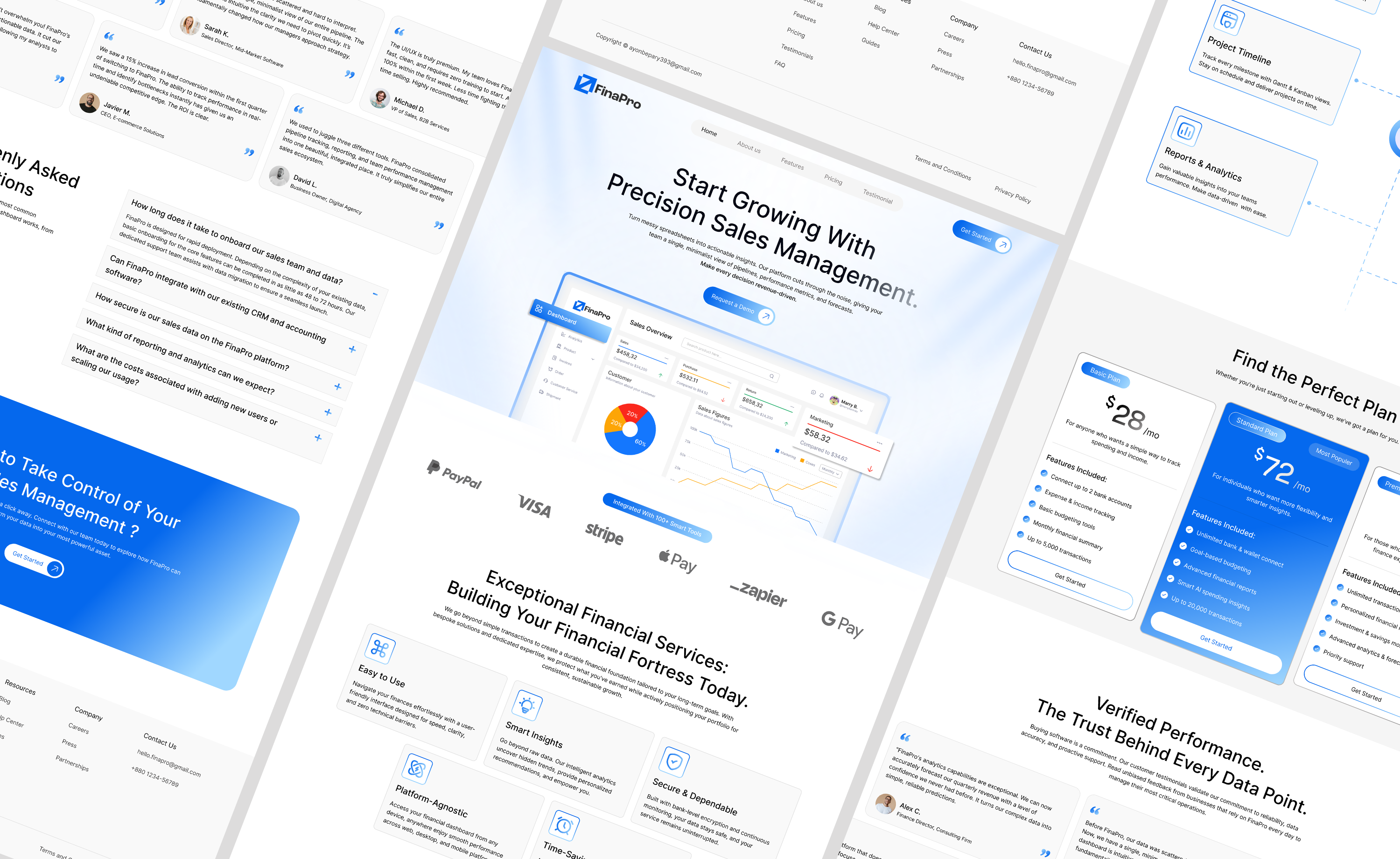 Example of Fintech, Finance Landing Page UI Design