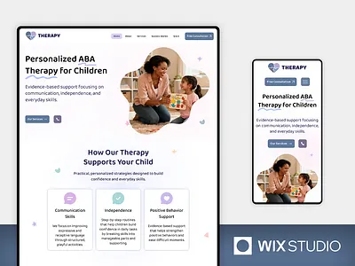 ABA Therapy for Children - Wix Studio Website Template aba aba therapy adhd autism child developement children early intervention health health center kids parent coaching website pediatric sensory integration special needs speech therapy therapy website template wix studio wix studio website wix studio website template
