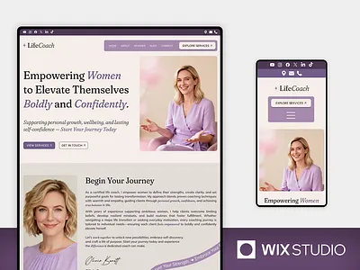 Life Coach - Wix Studio Website Template beautiful website feminine website holistic consultant life coach mindset mentor relationship couples coaches therapist therapy website template wellness wellness holistic consultants wix studio wix studio website wix studio website template