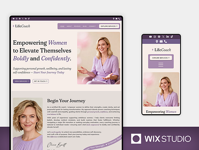Life Coach - Wix Studio Website Template beautiful website feminine website holistic consultant life coach mindset mentor relationship couples coaches therapist therapy website template wellness wellness holistic consultants wix studio wix studio website wix studio website template