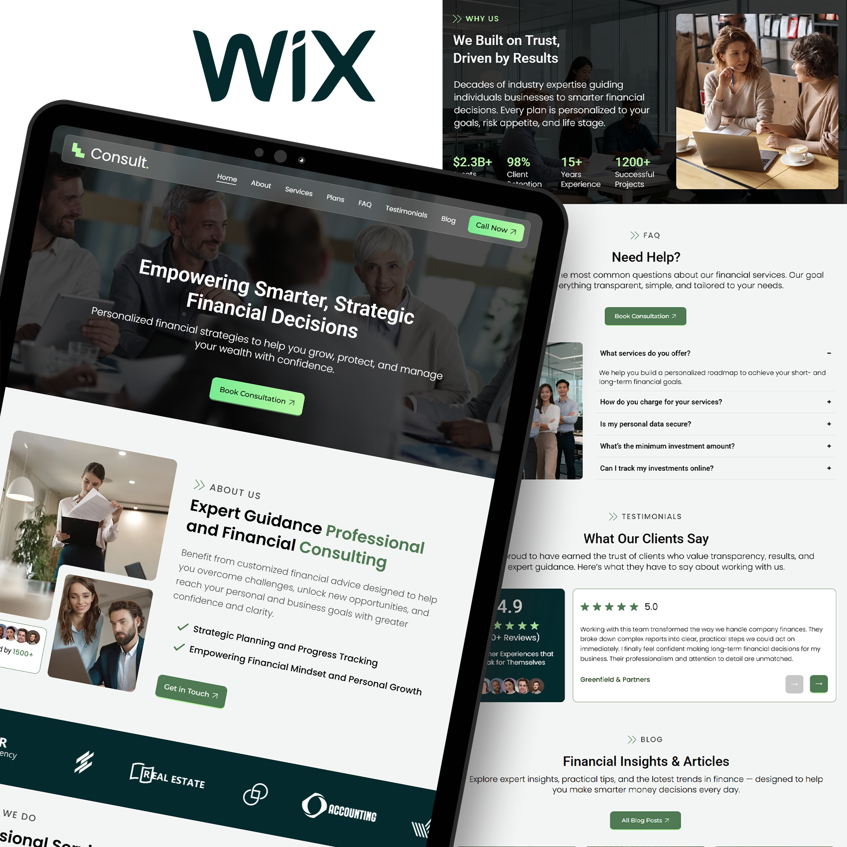 Example of Choose From 80+ Templates (Wix Studio)