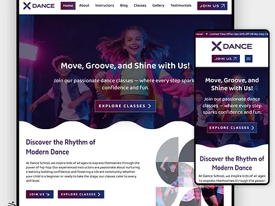 Dance School Wix Studio - Website Template and performance arts school beautiful website cheerleader cheerleading classic and modern dance dance competition dance lessons dance school dance studio gymnastics kids dance kids dance class stage theater wellness studio wix studio wix studio website wix studio website template zumba