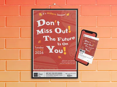 Get out to Vote Poster 3d branding graphic design logo poster ui