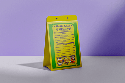 Mardi Gras Specials Menu